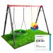 Metall-Doppelschaukel mit Nestschaukel und 3in1 Babysitz, ausgezeichnetes Gartenschaukel-Set für Kinder und Kleinkinder
