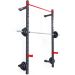 Faltbares Half Rack zur Wandmontage mit Gewichten und Hantel