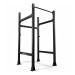 Freistehendes Power Rack aus pulverbeschichtetem Stahl mit Klimmzugstange, Vierpfosten-Konstruktion und Bodenmontage für professionelles Krafttraining im Homegym