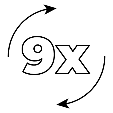 Symbol für 9-fach verstellbare Trainingsposition – vielseitiges Workout