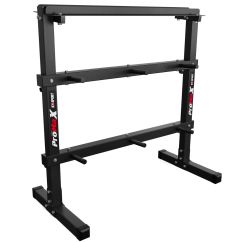 Hantelständer Pro Max aus Stahl zur Aufbewahrung von Langhanteln, Kurzhanteln und Hantelscheiben für Homegym