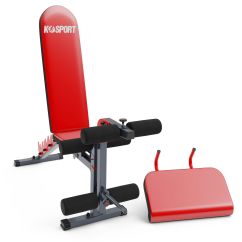 Kraftstation mit Hantelbank / Schrägbank + Curlpult + Beincurler