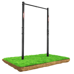 Freistehende Outdoor-Klimmzugstange von K-Sport für den Garten auf einem Rasenstück