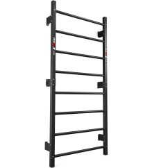 Sprossenwand aus Metall mit 8 Sprossen und integrierter Klimmzugstange für Heimfitness