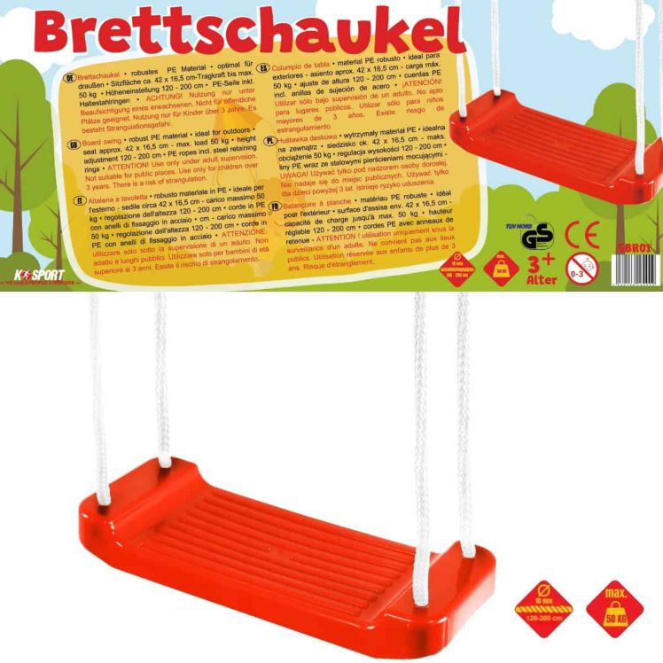 Brettschaukel aus Kunststoff mit Anleitung