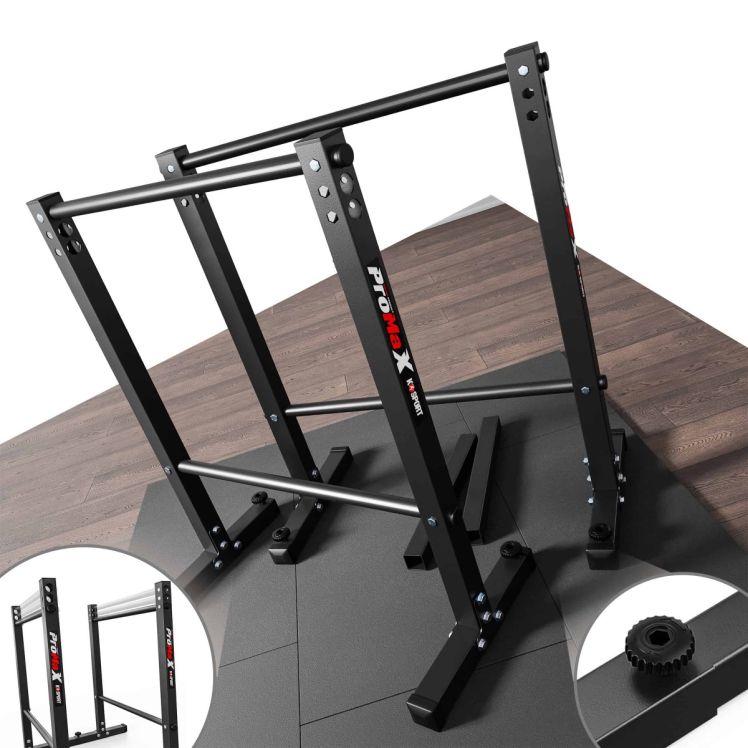 Kompakte Dip-Station für Home Gym mit stabiler Konstruktion und einfachem Aufbau
