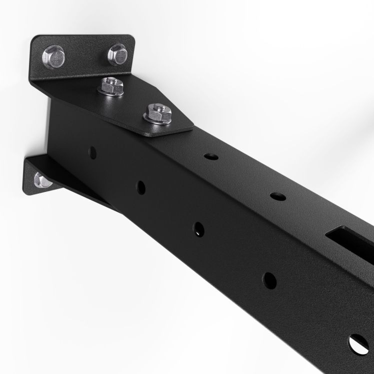 Stabile Wandhalterung und Auslegerarm eines Half Racks aus pulverbeschichtetem Stahl zur sicheren Wandmontage