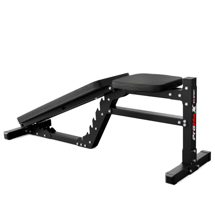 K-Sport Fitnessbank in negativer Trainingsposition mit verstellbarer Lehne