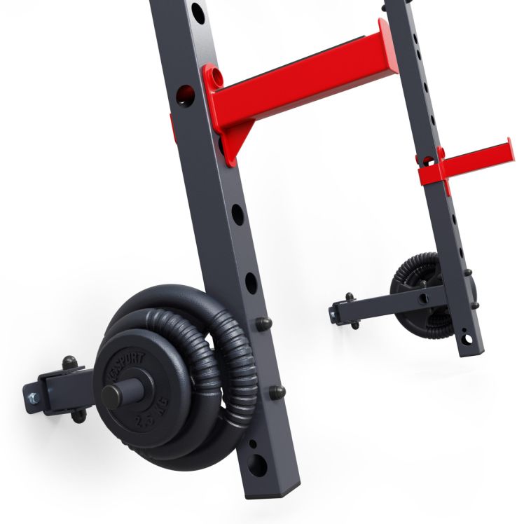 Faltbares Half Rack zur Wandmontage Gewichtaufnahme