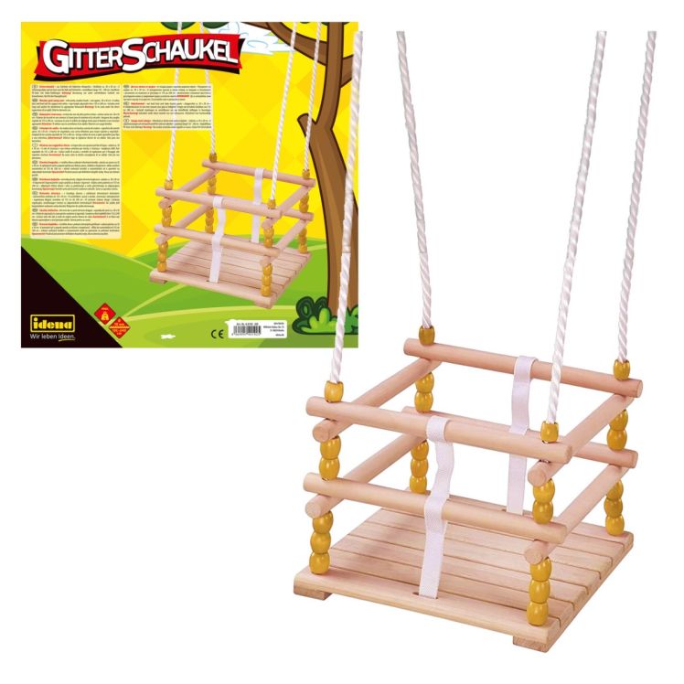 Gitterschaukel aus Holz mit Verpackung