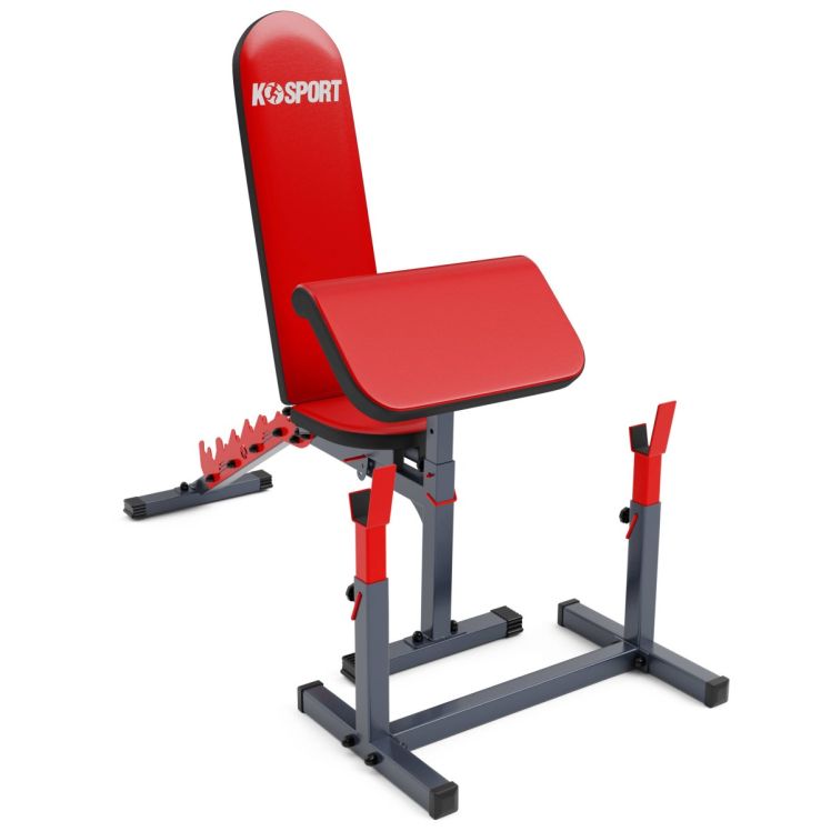 Trainingsset mit Hantelbank / Schrägbank + Langhantelablage + Curlpult