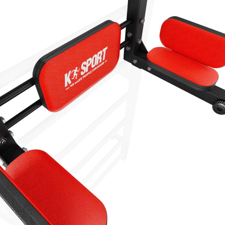 K-Sport Trainingsstation: Rücken- und Armpolster der 2-in-1 Wandmontage-Vorrichtung