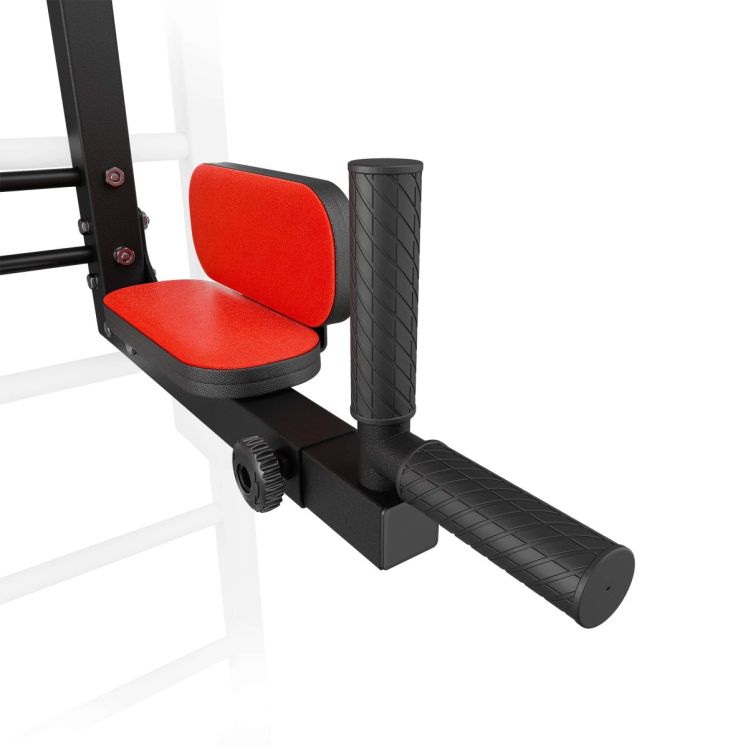 Ergonomische Dip-Griffe der K-Sport 2-in-1 Sprossenwand-Trainingsstation