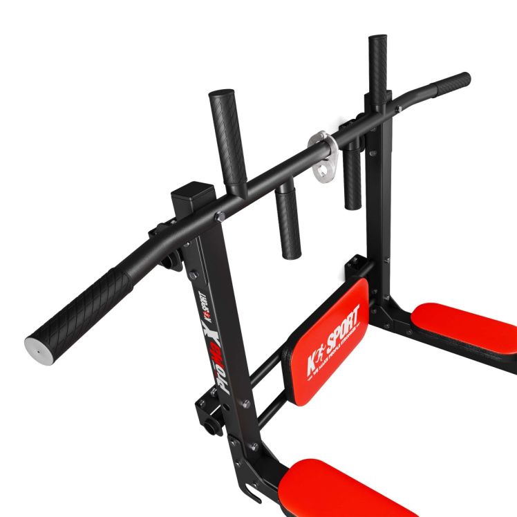 Stabile Klimmzugstange aus Stahl mit ergonomischen Griffen und robuster Wandhalterung