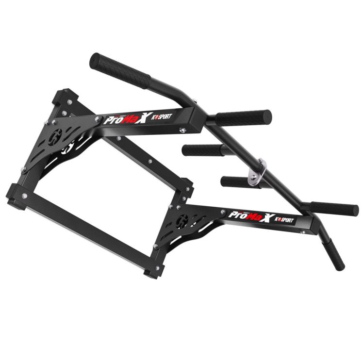 ProMaX Klimmzugstange mit ergonomischen Griffen und Wandhalterung für vielseitiges Oberkörpertraining im Homegym