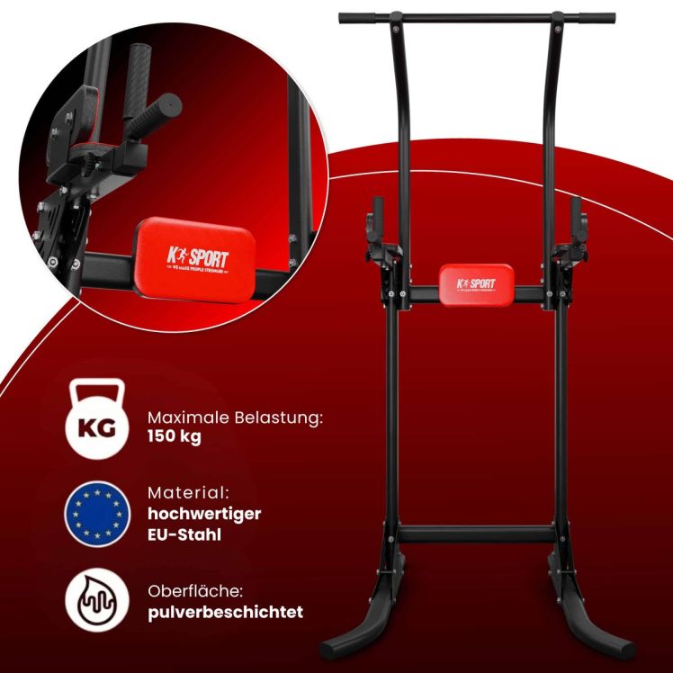 Produktdetails: Kraftturm aus EU-Stahl, pulverbeschichtet, bis 150 kg belastbar
