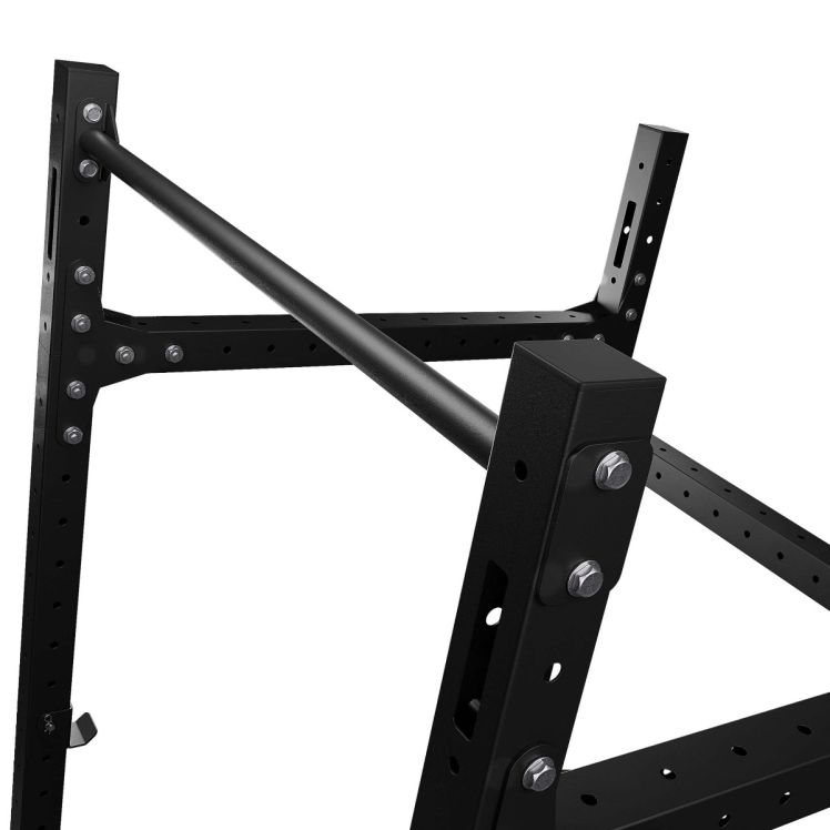 Klimmzugstange des Power Racks mit mehrfach verschraubter Stahlverbindung für maximale Stabilität