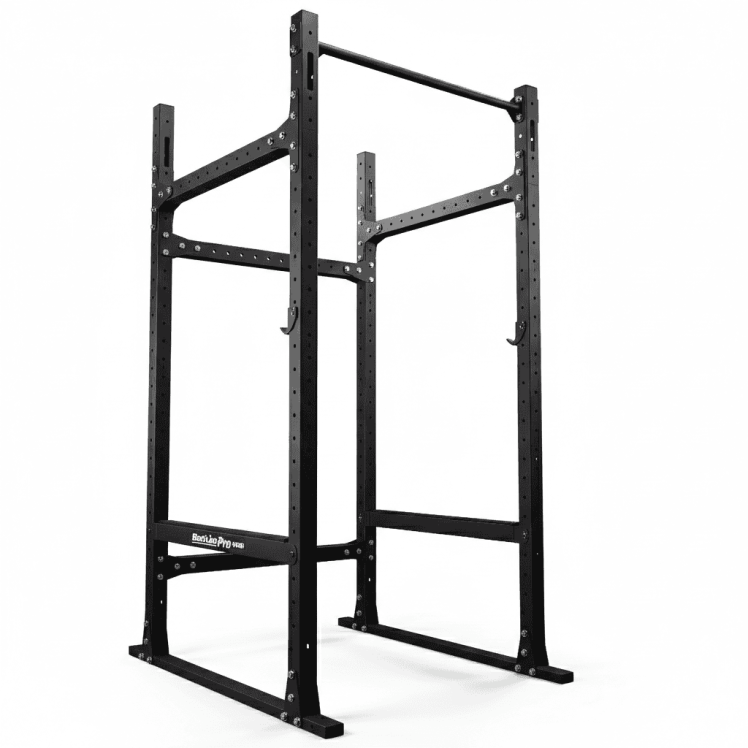 Freistehendes Power Rack aus Stahl mit Klimmzugstange und Vierpfosten-Konstruktion für professionelles Krafttraining im Homegym