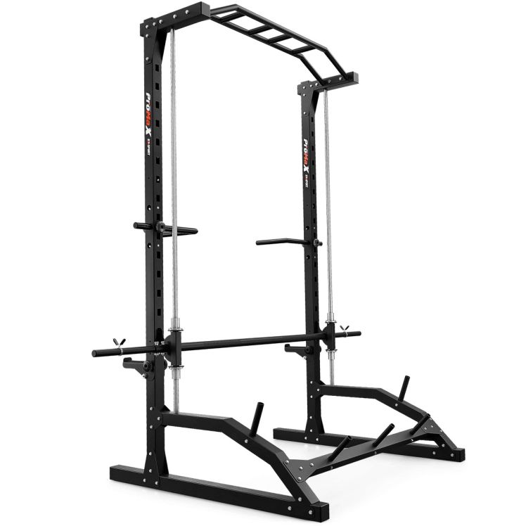 Smith Machine Multipresse für das Home Gym mit Klimmzugstange und Hantelscheiben-Ablage
