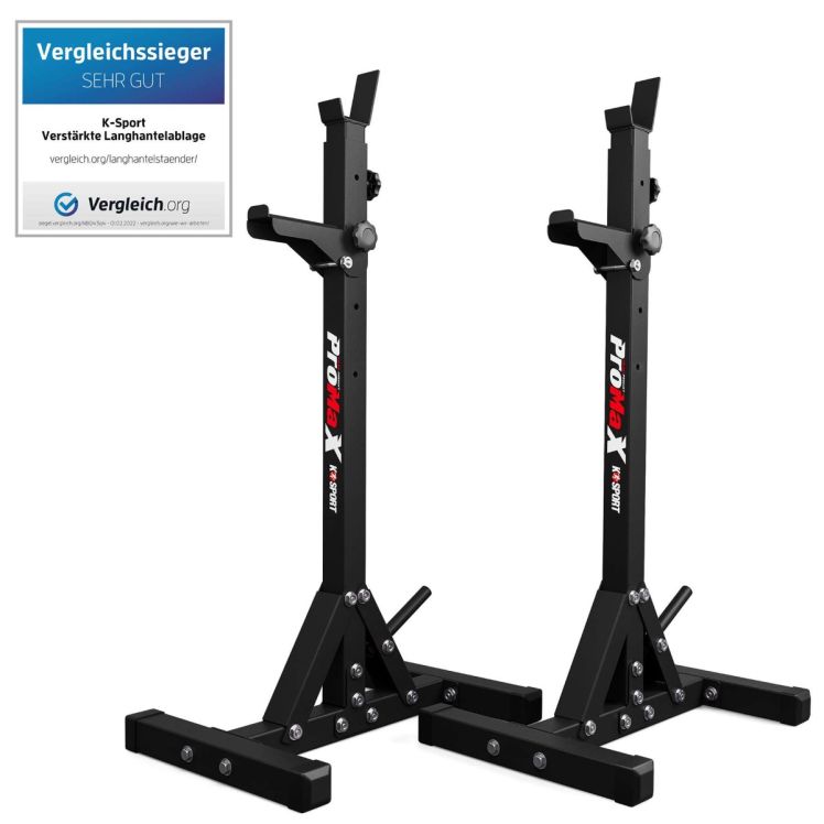 K-Sport verstärktes Hantel Rack mit roten Sicherheitsklammern - Vergleichssieger