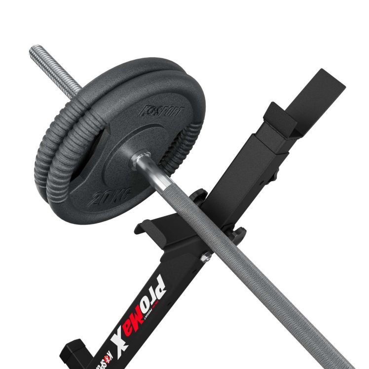 Nahaufnahme einer Gewichtsscheibe auf dem K-Sport Hantel Rack