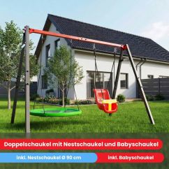 Doppelschaukel mit Nestschaukel und Babyschaukel