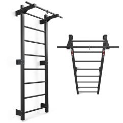 Fitness-Sprossenwand aus Metall mit Klimmzugstange