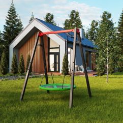 Kinderschaukel für den Garten mit Nestschaukel