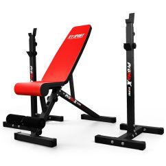 Langhantelständer Set Verstellbar Mit Trainingsbank