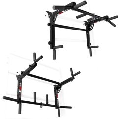 Klimmzugstange + Dip Station für Sprossenwand 2in1