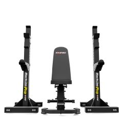Multifunktionale Trainingsbank mit Langhantelständer