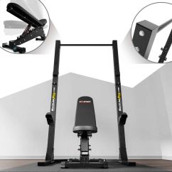Squat Rack Set mit verstellbarer Hantelbank