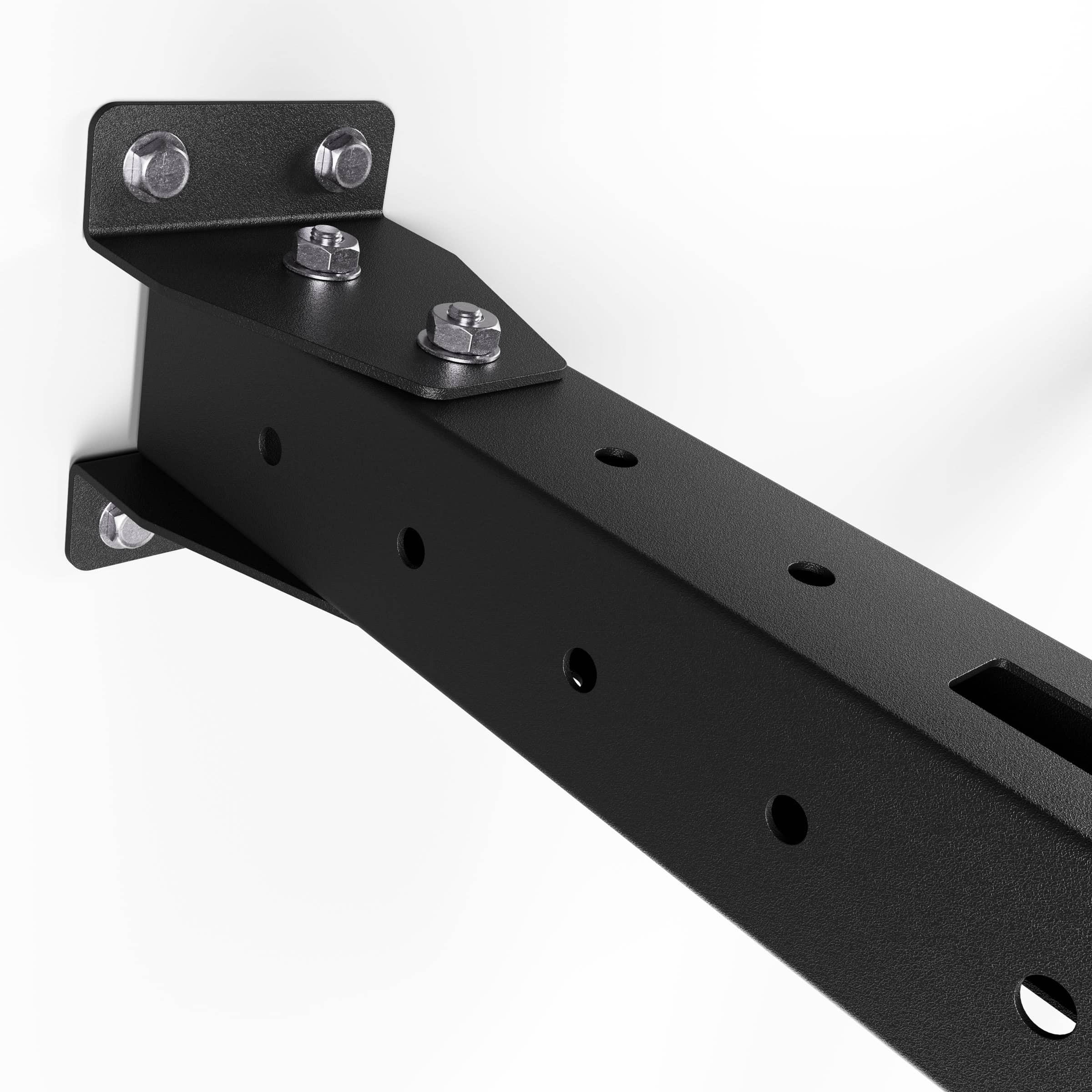 Stabile Wandhalterung und Auslegerarm eines Half Racks aus pulverbeschichtetem Stahl zur sicheren Wandmontage