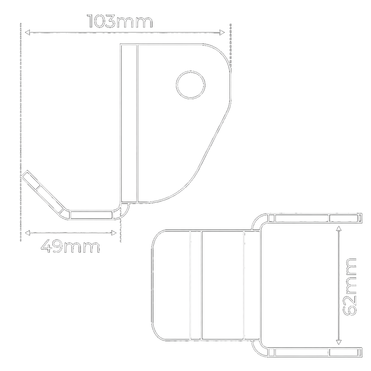 Technischen Daten - Hantelhalterung für Black Line Pro - 1Stk.