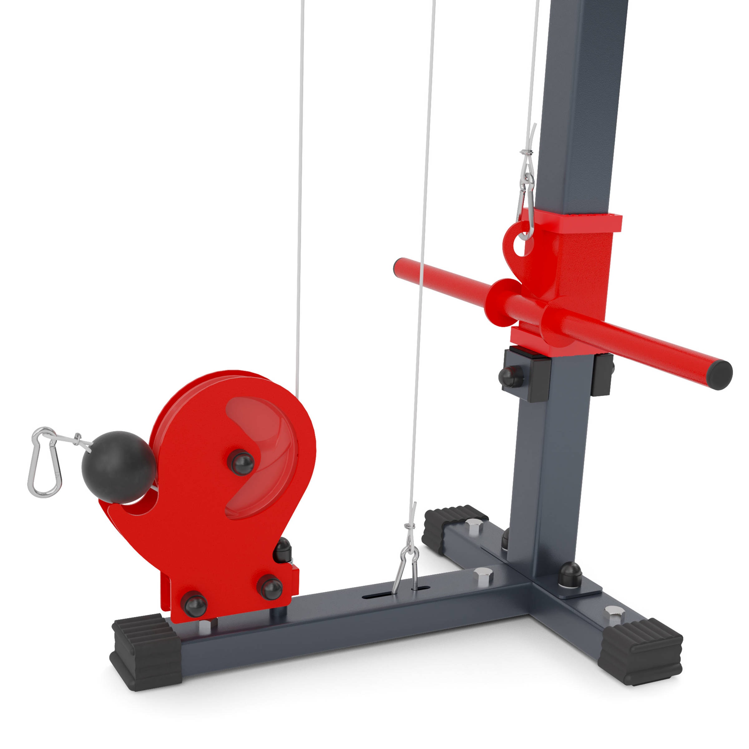 Untere Umlenkrolle mit Gewichtsaufnahme des Cable Cross Turms