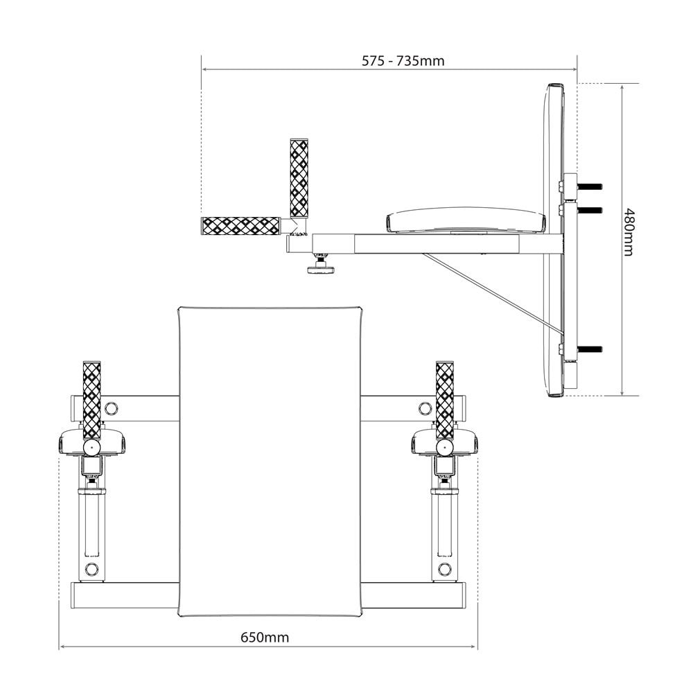 Technischen Daten - Dip Station zur Montage an der Wand