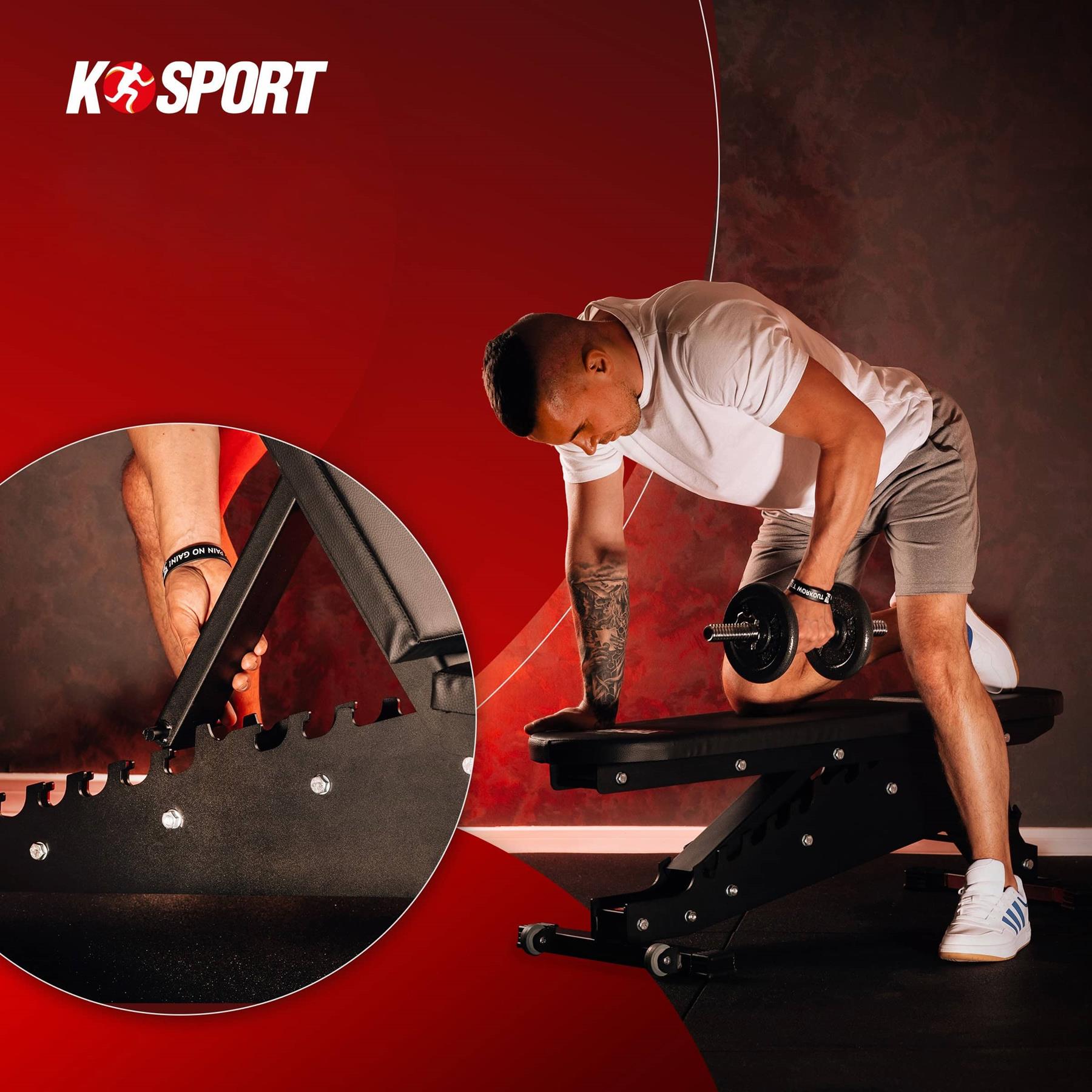 Hantelbank für das Heimfitnessstudio – K-Sport-Hantelbank für ein umfassendes und effektives Training