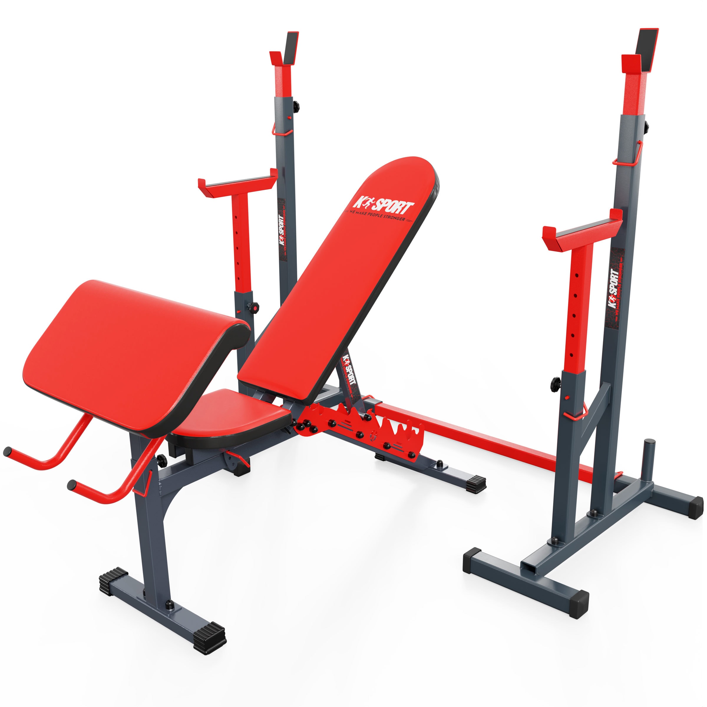 Verstellbare Hantelbank von K-Sport mit ergonomischem Design, ideal für vielseitiges Hantel- und Krafttraining