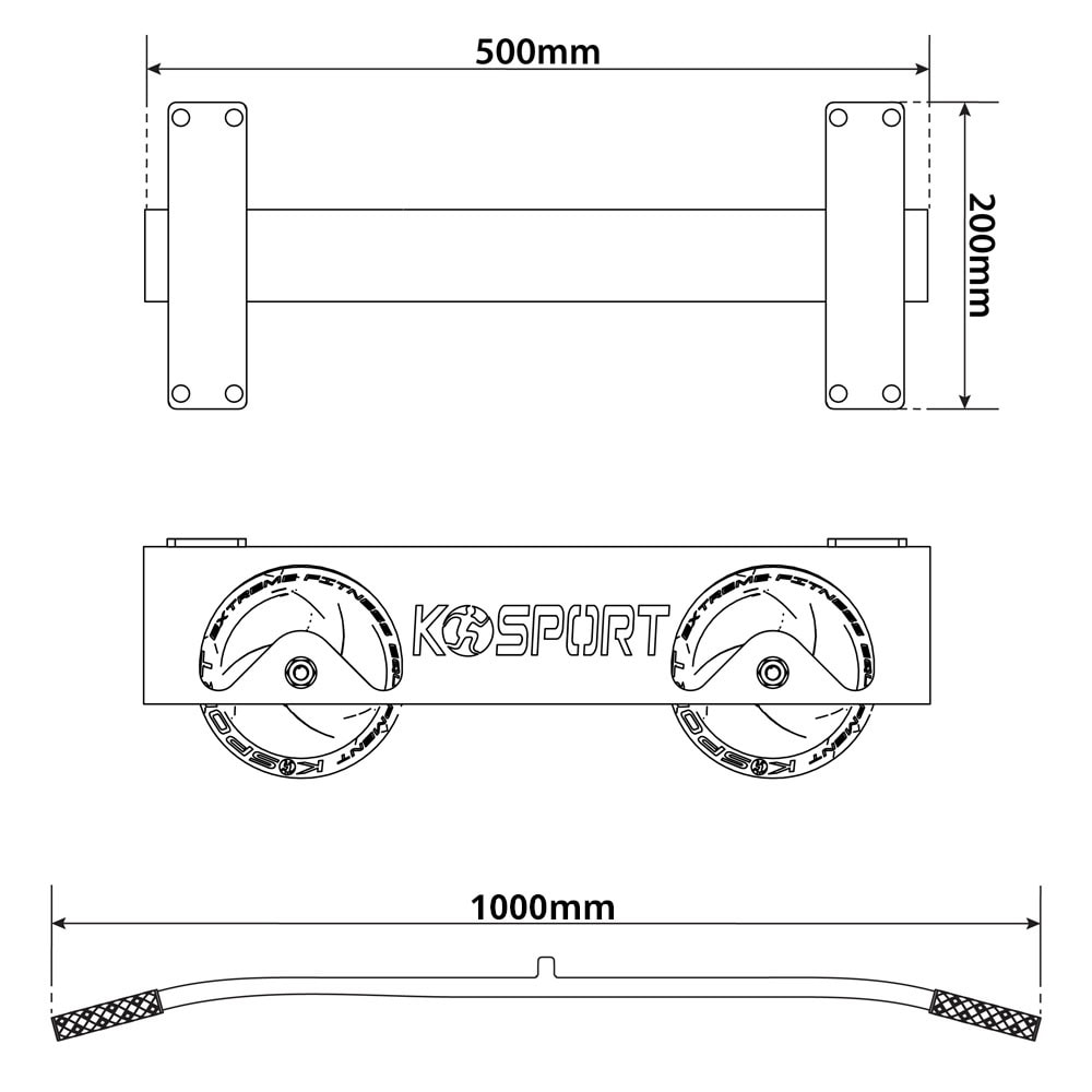 Technischen Daten - Seilzug Fitness zur Deckenmontage