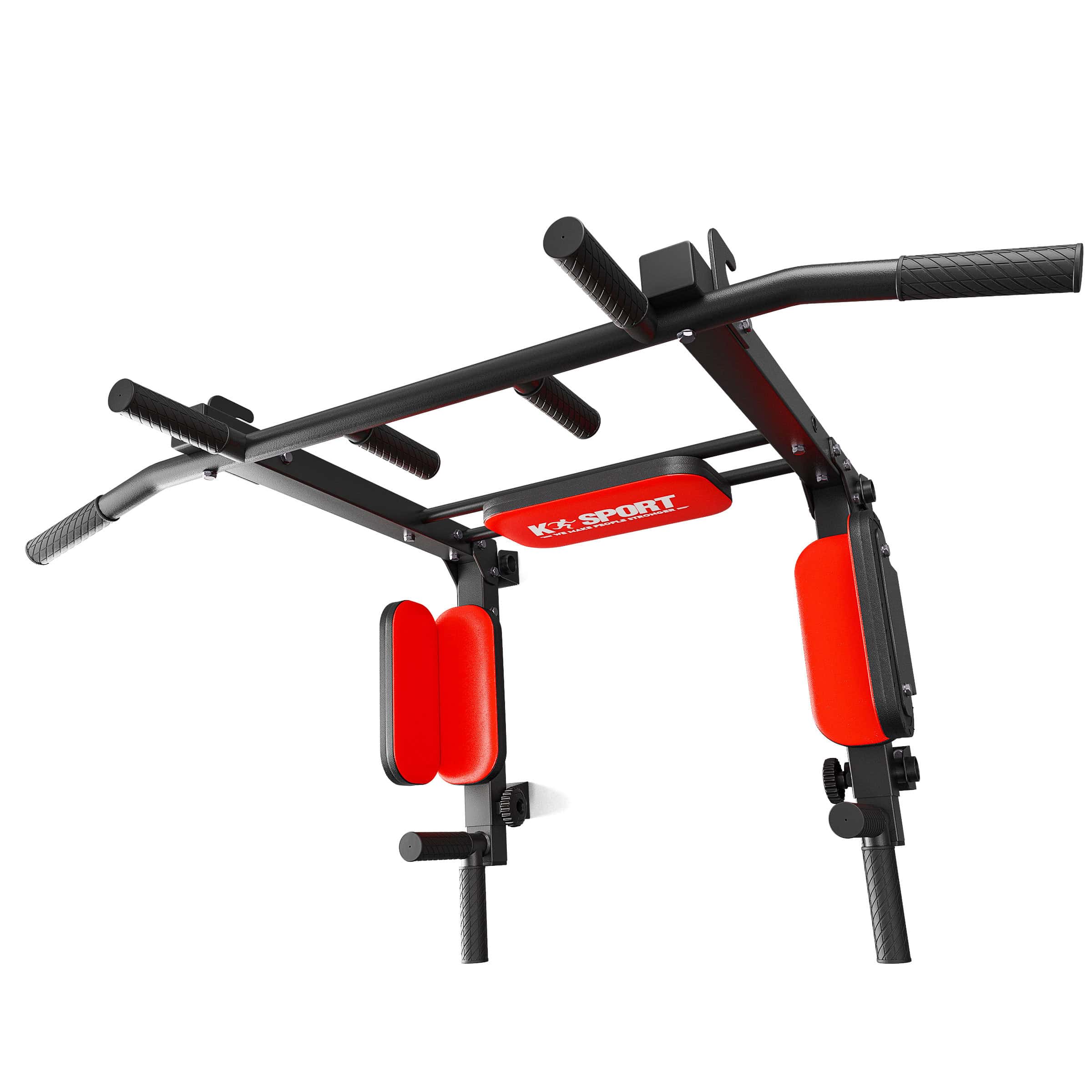 Dip Station mit Rückenpolster und Armauflagen für Bauch- und Trizepstraining