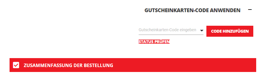 Gutscheincode anwenden